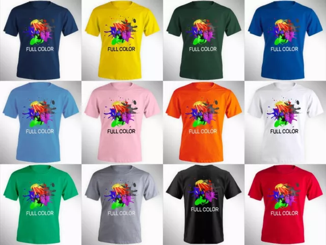 T-shirt personnalisé, logo, texte, image, qualité DTG, toutes couleurs, 100% 2