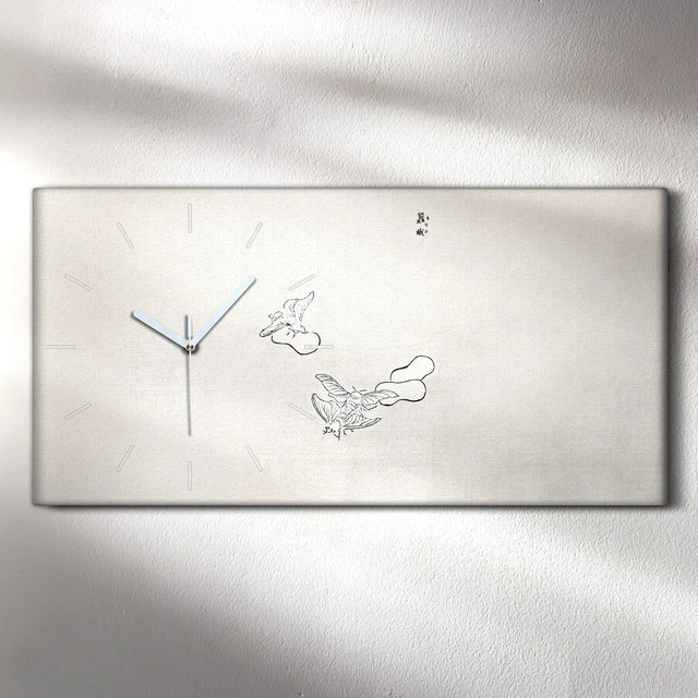 Horloge Murale Coloray – Toile 60x30 Cm – Motif Fruits Colorés – Silencieuse