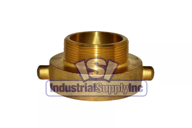 Fire Hydrant Adapter | 2-1/2" Female NST/NH x 2-1/2" Male NPT | Brass