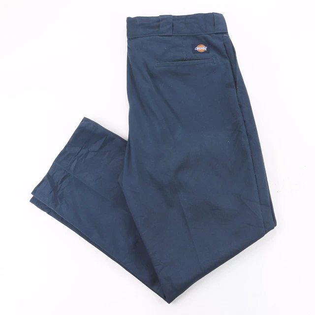 DICKIES 874 pantaloni regolari dritti blu cotone W38 L29