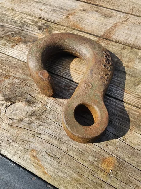 Large Steampunk Industrial Vintage Tow Hook Crane Hook Marine Boat Anchor 10.5" 3