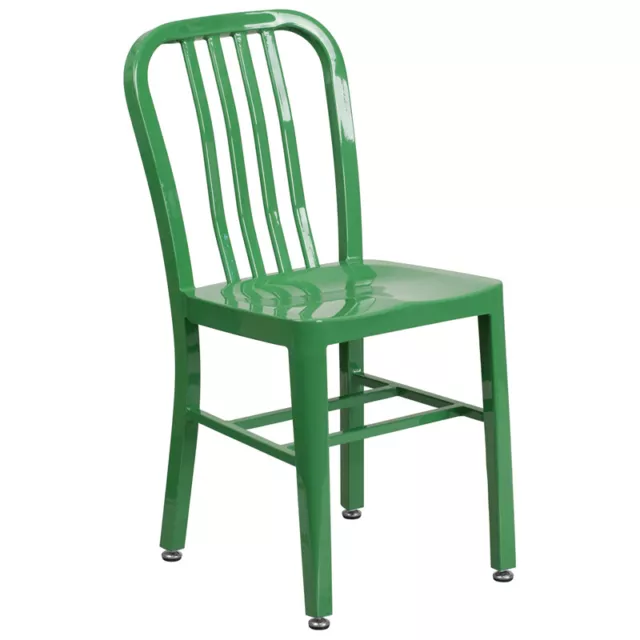 Metal Dining Chair - Green