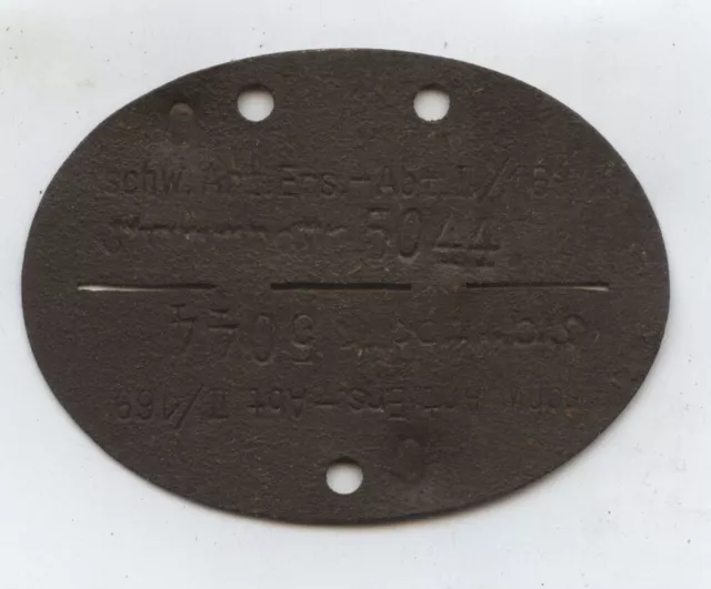 R297 Wehrmacht dog tag Erkennungsmarke schw. Artillerie Ers. Abtl. II / 169