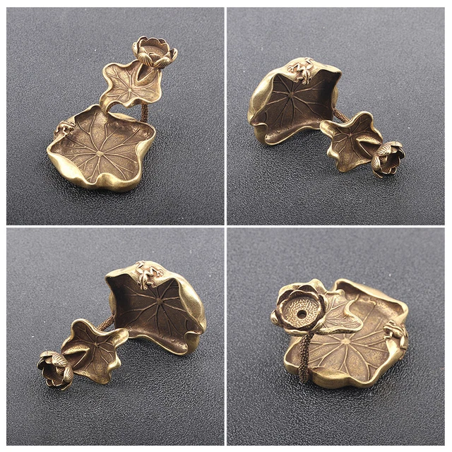 Messing Weihrauchrahmen Lotus geformte Weihrauchhalter Praktische