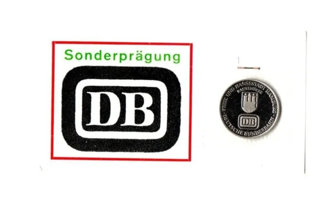 Medaille: DB 10 Jahre Hamburger Verkehrsverbund 1975 Freie u. Hansestadt Hamburg
