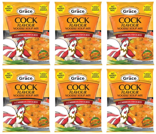 (Pack of 6) Grace Cock Flavour Noodle Soup Mix 50g