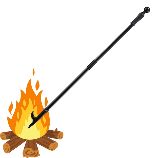 Fire Pit Stick Poker, 46' Stainless Steel Adjustable Long Fire Poker fo...