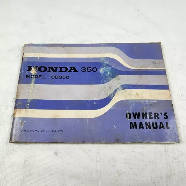 Original 1973 Honda CB350 K5 CB 350 Owner's Manual Book OEM 3145501