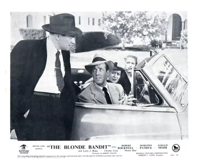 The Blonde Bandit Original Lobby Card 1949 Gerald Mohr Vintage car