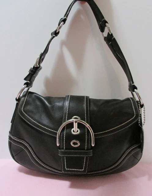 COACH SOHO MEDIUM Black Leather Shoulder Bag L0682-10578