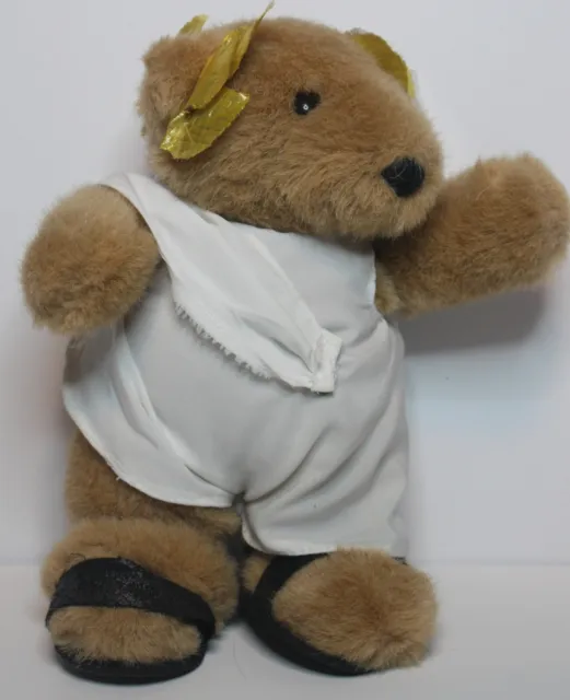 Fiesta Teddy Bear 9in Caesars Exclusive Bear Wearing Toga Sandals & Leaves