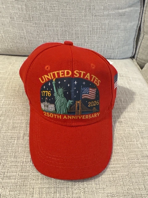 UNITED STATES 250TH Anniversary 1776-2026 Red Hat Statue of Liberty USA ...