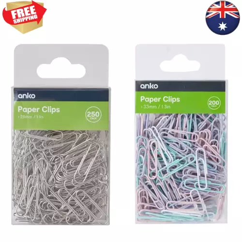 250Pcs Paper Clips Office Document Silver Metal Handy Organizing Free-Shipping**