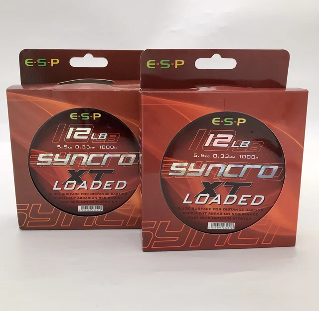 *NEU* - 2 x ESP Syncro XT beladen, 12 Pfund, 5,5 kg, 0,33 mm, 1000 m