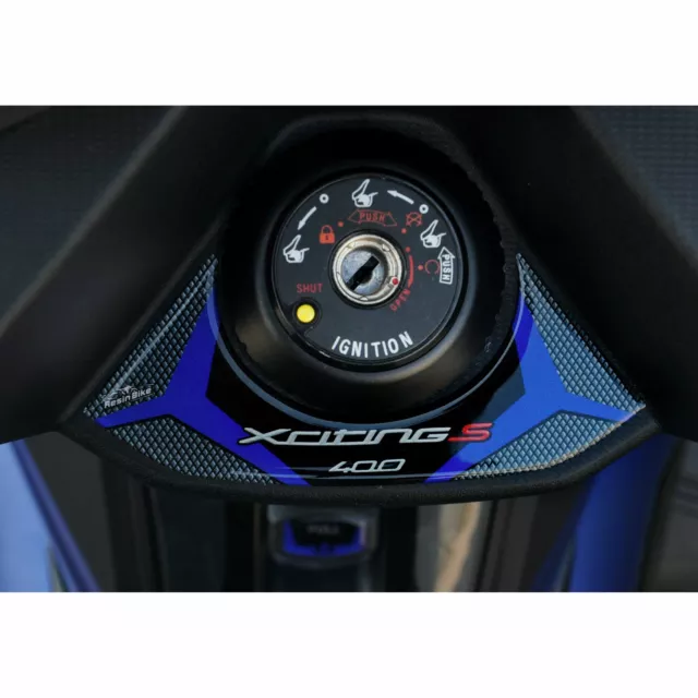 Adesivi Zona Chiave Moto 3D Resinati Compatibile Con Kymco Xciting 400S 2019 2