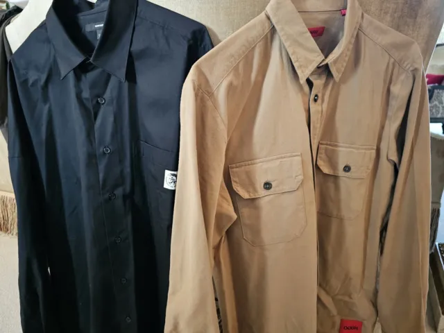 Hugo Boss & Diesel Button Up Shirts Both Size Large