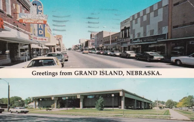 Vintage 1970s 1980s Postcard - Grand Island Nebraska NE City Town Landscape