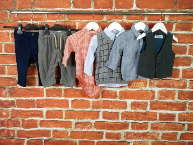 Boys Bundle Age 6-9 Months J Lewis Zara Etc Trousers Shirts Waistcoat Vest 74Cm