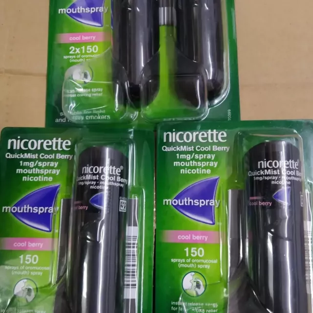 Nicorette Quickmist Aerosoles Boca Baya Fría Nicotina 2 Paquetes Dobles Julio 2024
