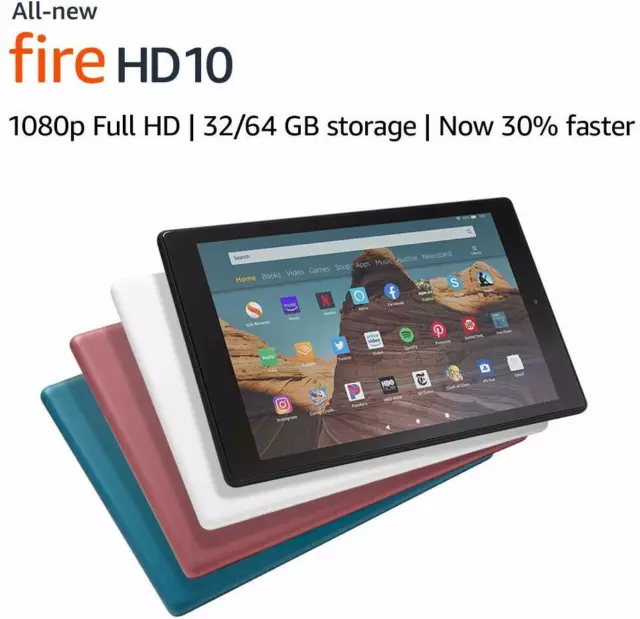 All-New Amazon Fire HD 10 Tablet w/ Alexa 10.1" Display 9th Generation 2019