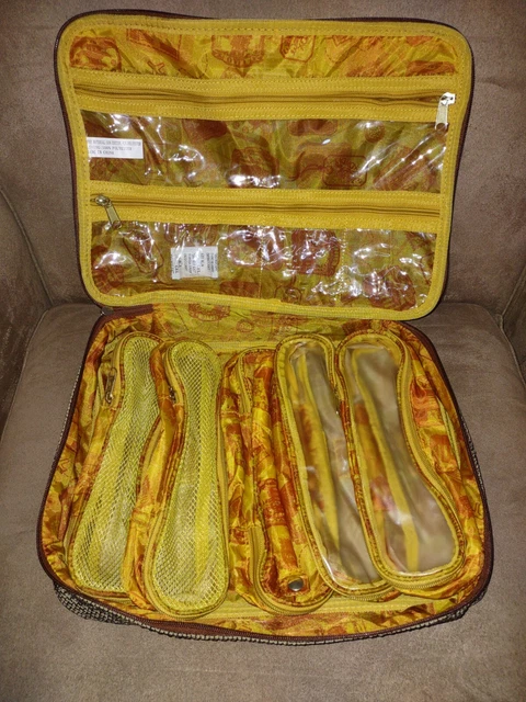 Samantha Brown  Faux Croc Makeup Travel Bag Brand New 5 ind. bags 2 Large pocket 8