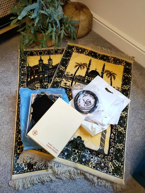 HISAR TEKSTIL VINTAGE Mecca Kaaba Islam Muslim Prayer Mat Rugs x2 and ...