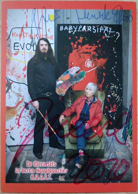 Jonathan Meese "Johnny Gehorche" Autogramm original signiert 15x10cm