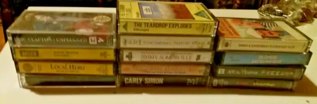 13 cassette tapes bundle joblot rock pop 70s 80s Blondie Tina Turner Queen
