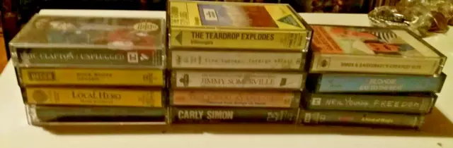 13 cassette tapes bundle joblot rock pop 70s 80s Blondie Tina Turner Queen