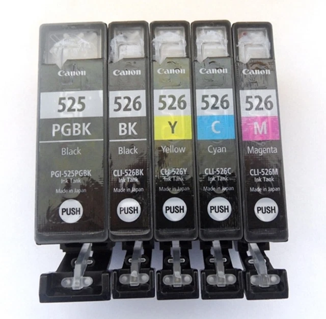 Kit 10 Cartouches D'encre Compatibles Canon Série 525/526 XL - Non Originales, Neuves