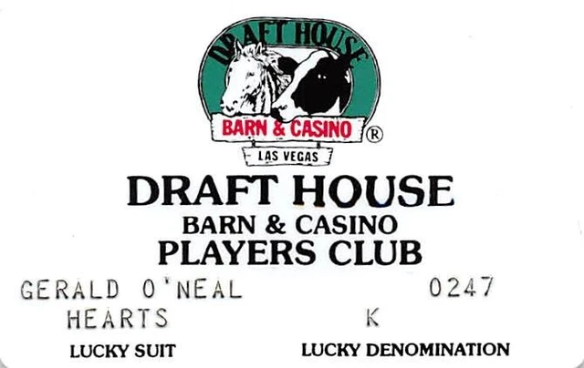Draft House Casino - Las Vegas, NV - RARE 1st Issue Slot Card
