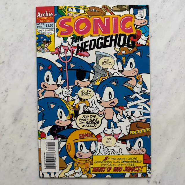 SONIC THE HEDGEHOG #19 VF/NM 1995 Archie Adventure Series Comics Comic Book HTF