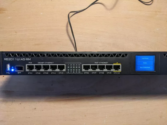 MikroTik RB2011UiAS-RM Routerboard Gigabit LAN Ethernet 19" Rack