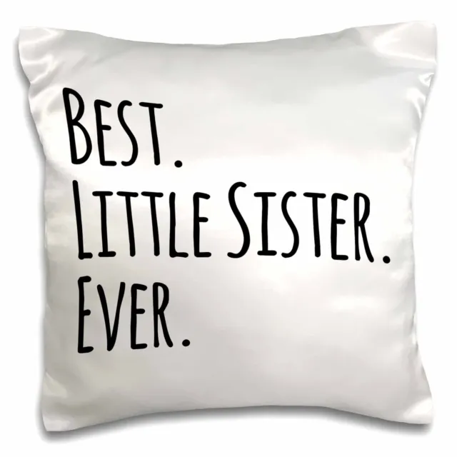 3dRose Best Little Sister Ever - Gifts for younger and youngest siblings - black