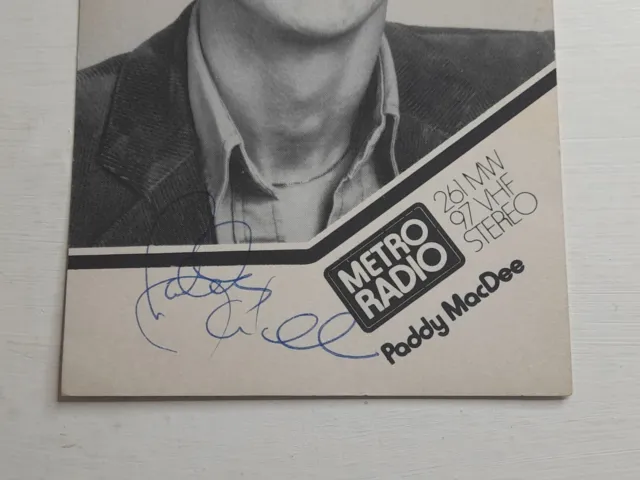 Rare Paddy MacDee Metro Radio Presenter Autograph Hand Signed photo picture Card 4