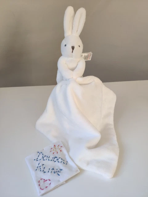 Doudou Plat/Mouchoir - Lapin blanc - Jacadi Paris