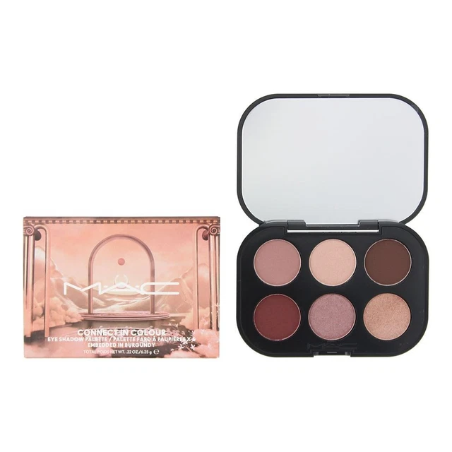 mac connect in colour eye shadow palette embedded in... MAC CONNECT IN Colour Embedded Eye Shadow Palette In Burgundy 6.25g For ...