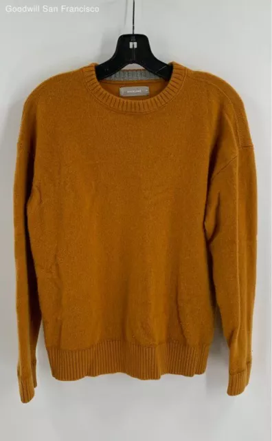 Everlane Womens Orange Cashmere Long Sleeve Crew Neck Pullover Sweater Medium