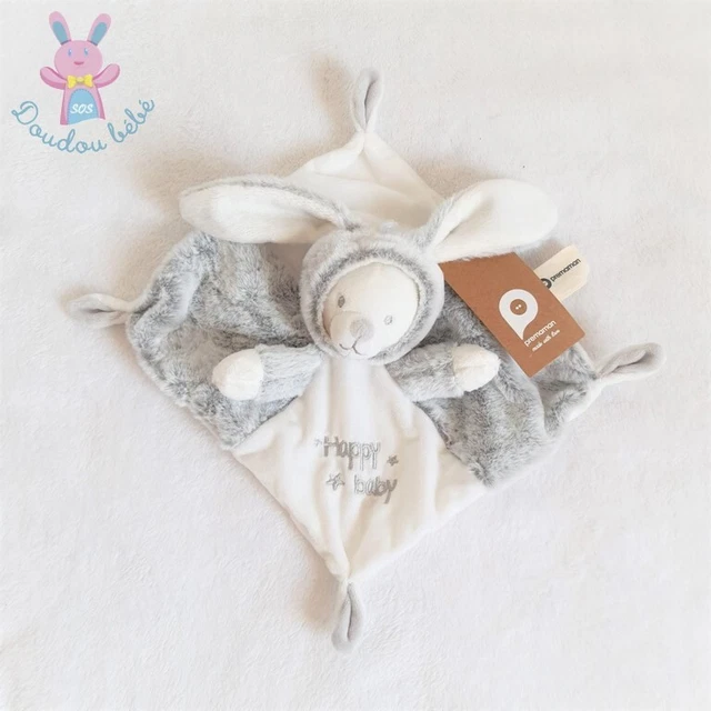 NEUF - Doudou Ours déguisé en Lapin gris blanc Happy Baby Prémaman ORCHESTRA
