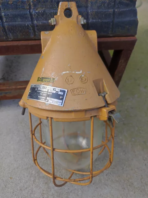 EOW EX Lampe Industrie Werkstatt Bunker Keller Leuchte Schutzglas Loft