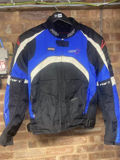 RST RIFT TEXTILE Jacket WBlack Blue Elbow Protection Armoured XL Extra Large 69.95 PicClick UK