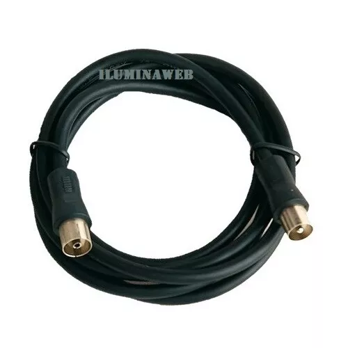 Latiguillo Alargador de Antena TV 5 metros Cable coaxial 3C2V TDT Television