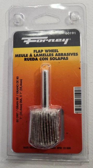 Forney - 60191 - Flap Wheel - 80 Grit - 1" x 1"