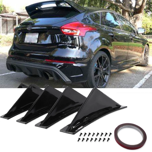 CAR REAR BUMPER Lip Diffuser Shark 4 Fins Spoiler Splitter For Ford