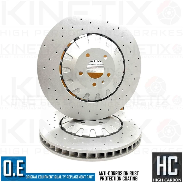 Kit Freins Disques Perforés + Plaquettes + Capteurs Pour Audi Q7 SQ7 4.0 TDi - Avant 400 Mm, Arrière 350 Mm | Haute Performance