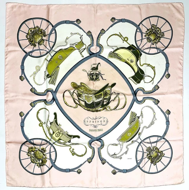 HERMES Carre 90 large scarf SPRINGS silk 100%
