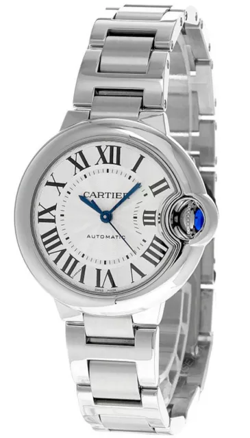 CARTIER Ballon Bleu de Cartier AUTO 33MM SS Silver Dial Women's Watch WSBB0044