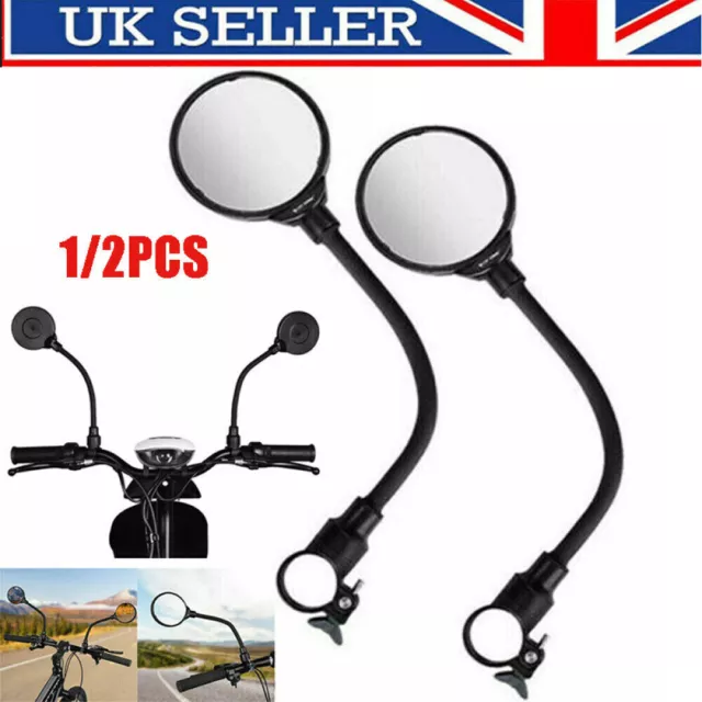 Flexible Bike Rear View Mirror Mtb Road Bicycle Handlebar Rearview Convex Mirror