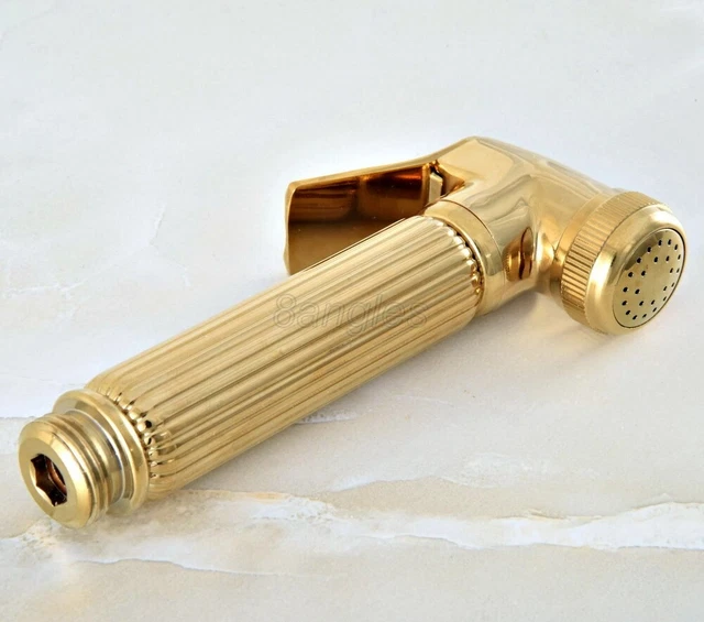 Grifo de baño de latón dorado cabezal de ducha inodoro bidé pistola pulverizadora de baño 8hh050