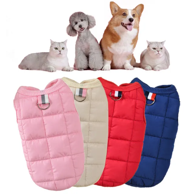 Pet Autumn Winter Warm Padded Coat Vest Jacket Apparel Puppy Dog Cat Clothes
